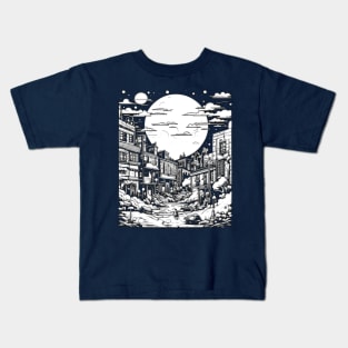 Abandoned CityScape At Night Kids T-Shirt